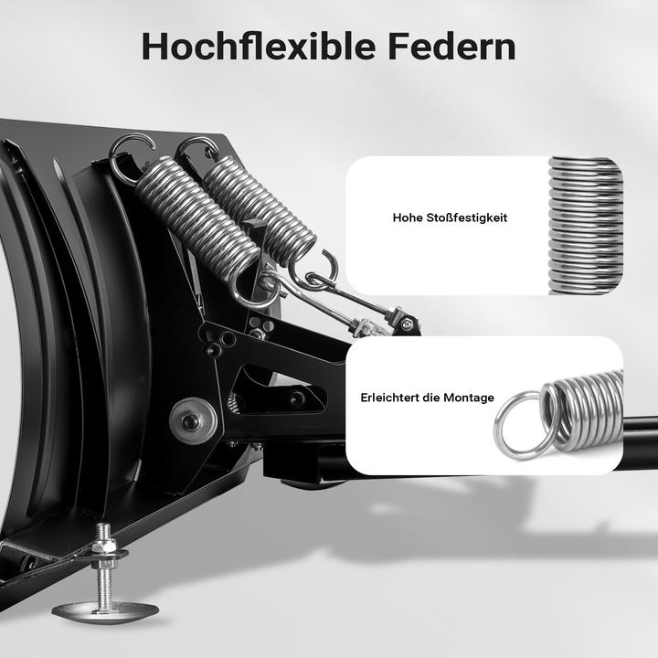 Produktbild Wiltec Universal Schneeschild 100x40 cm verstellbar Rasentraktor Schneepflug Traktor