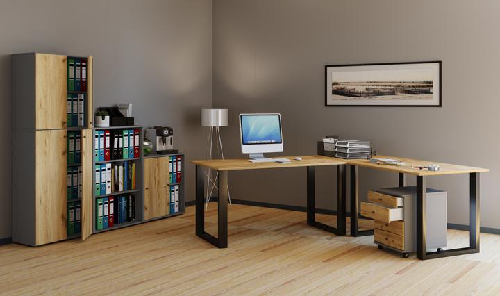 Actual product image VCM Eckschreibtisch Lona 50 cm U Alu Silber