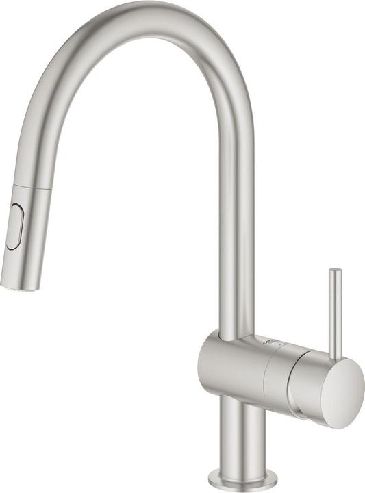 Actual product image Grohe Küchenarmatur mit Handbrause Minta supersteel matt 32321