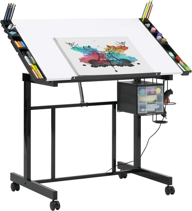 Produktbild SD Studio Designs Verstellbarer Zeichentisch, schwarz/weiss