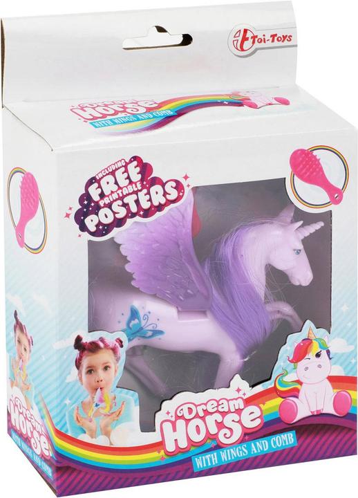 Immagine prodotto Toi-Toys Cavallo da sogno Unicorno Play Figure Pegaso con spazzola