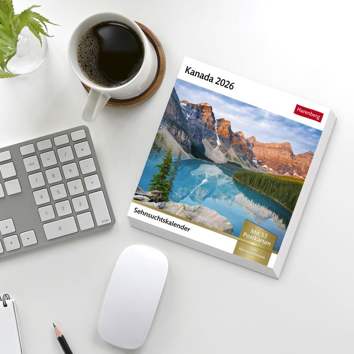 Produktbild Harenberg Kanada Sehnsuchtskalender 2026 - Wochenkalender mit 53 Postkarten (Deutsch)