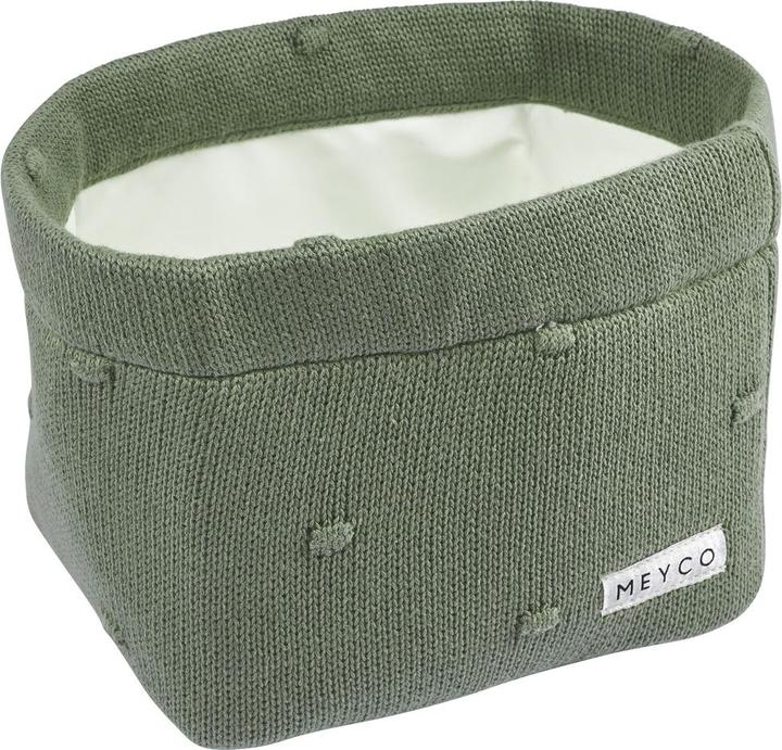 Produktbild Meyco Wickeltichkörbchen small Mini Knots forest green