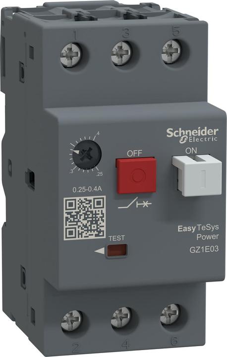 Actual product image Schneider Easy TeSys motor-protective circuit-breaker 0.25-0.4A GZ1E03
