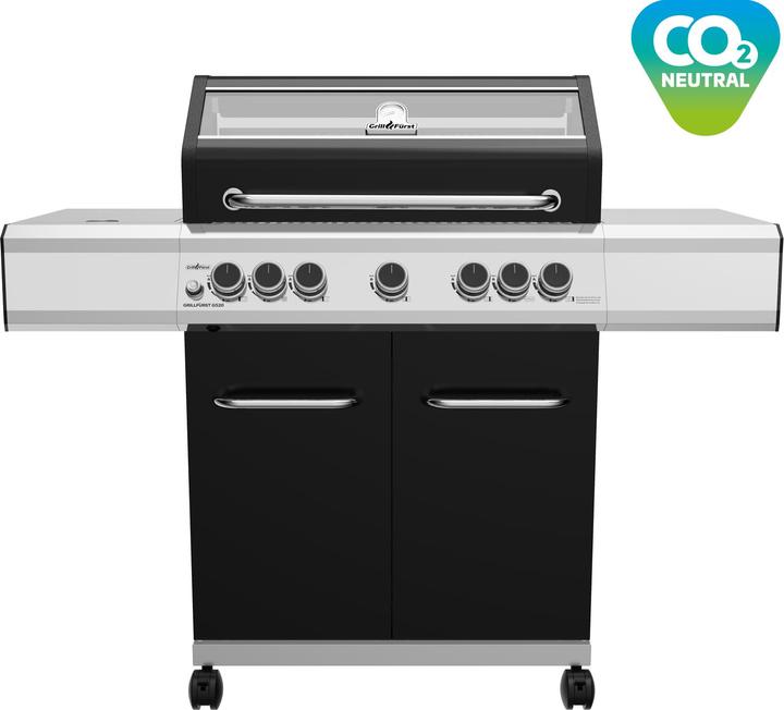 Grillfürst G520E 5-Brenner Gasgrill mit Hochtemperaturbrenner, Heckbrenner und Edelstahl Rosten (15 kW)