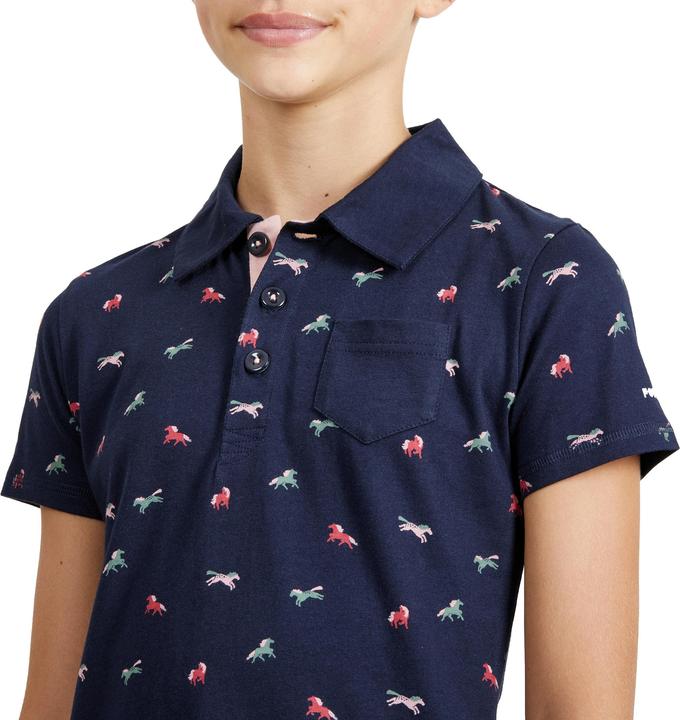 Produktbild Fouganza Reit-Poloshirt 140 kurzarm Kinder blau