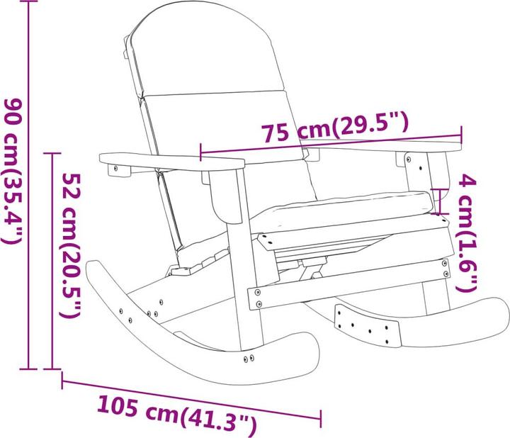 Produktbild VidaXL 3-tlg. Garten-Lounge-Set Adirondack Massivholz Akazie