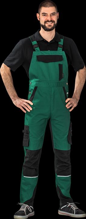 Produktbild Planam Norit Herren Latzhose grün schwarz Grösse 64 (64)