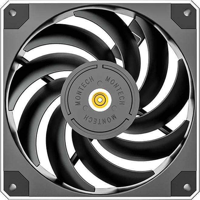 Actual product image Montech Metal120 PWM fan - 120 mm, black (120 mm, 1 x)