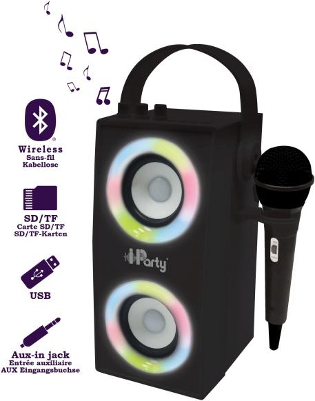 Produktbild Lexibook iParty tragbarer Bluetooth Lautsprecher mit Mikrofon und Lichteffekte (Aktiv)