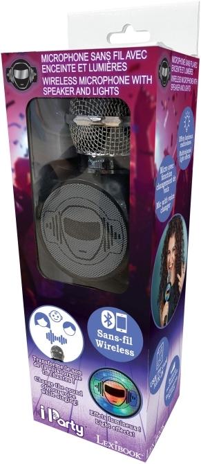 Produktbild Lexibook iParty Bluetooth Karaoke-Mikrofon mit eingebautem Lautsprecher, Lichter und Stimmeveränderung