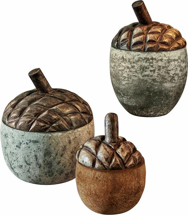 Produktbild Loberon Eichel 3er Set Vibius braun/grau