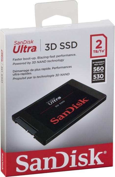 Actual product image SanDisk SSD Ultra 3D 2TB R/W 560/530 MBs SDSSDH3-2T00-G30 (2000 GB, 2.5")