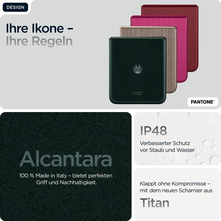 Immagine prodotto Motorola Razr 60 Ultra (512 GB, Pantone Scarabeo, 6.96", SIM + eSIM, 50 Mpx, 5G)