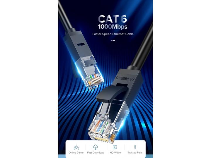 Image du produit Ugreen RJ45 LAN Ethernet Cat6 UTP 1 Gbit (UTP, CAT6, 1 m)