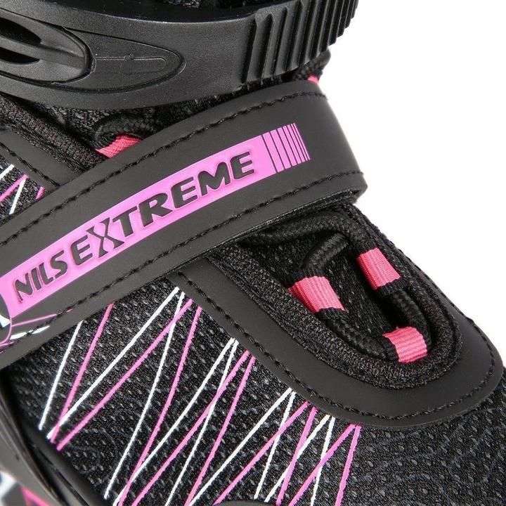 Produktbild Nils Rollschuhe/Hockey-Skates NH11912 schwarz-rosa - PU80 mm/82A (L 39-42) (40)