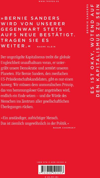 Produktbild Es ist okay, wütend auf den Kapitalismus zu sein (Deutsch, Bernie Sanders, Enrico Heinemann, Richard Barth, Michael Schickenberg, 2023)