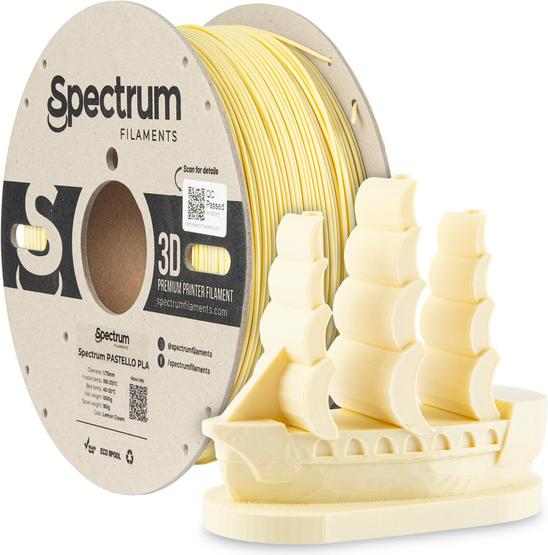 Immagine prodotto Filamento PLA Pastello crema di limone 1.0kg 1.75mm (PLA, 1.75 mm, 1000 g, Giallo)