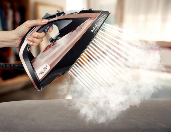 Productafbeelding Tefal Ultimate Pure FV9845 Droog & Stoomstrijkijzer Durilium Zelfreinigende Basisplaat, Koper (3200 W, 260 g/min)