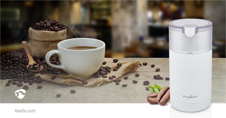 Actual product image Nedis Coffee Grinder 70 g 150 W White (EU plug)