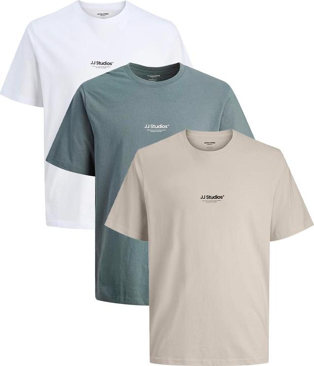 Weiss, Beige, Blau