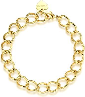 Sagapo S'Agapo Stylish Gold-Plated Bracelet Chunky Shk34