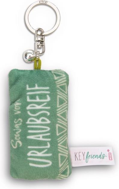 Actual product image Magni NICI Schlüsselanhänger Mini Plüschkissen Sowas von urlaubsreif mit Glöckchen 8cm