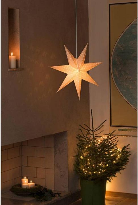 Immagine prodotto Konstsmide 2910-200 Stella luminosa di Natale, LED bianco ricamato, con ausgest