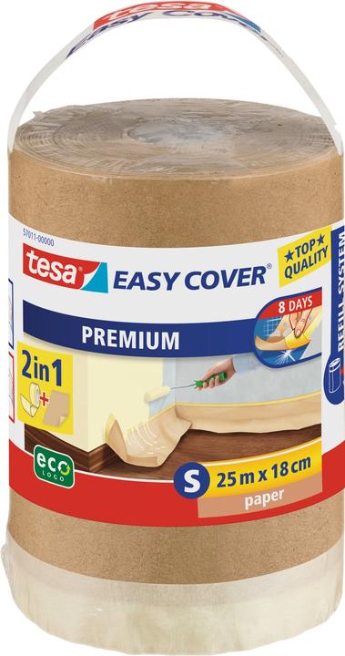 Produktbild tesa EASY COVER Malerfolie UNIVERSAL, aus Papier, Refill Nachfüllrolle (180 mm)