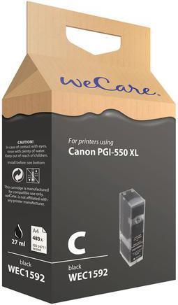Image du produit Wecare Encre compatible avec CANON PGi-550XLBK, noir/noir pigmenté