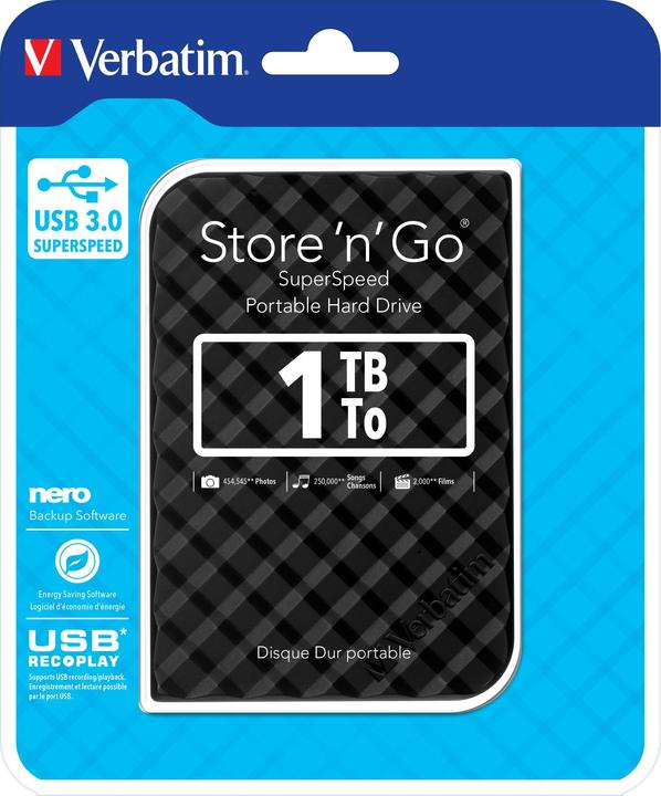 Actual product image Verbatim Hard Drive Store 'n' Go (1 TB)