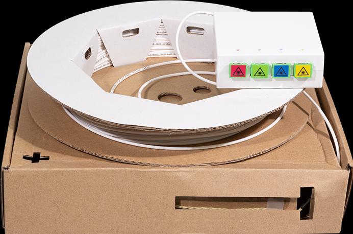 Produktbild LogiLink FTTH-Spleiábox, 4x SC/APC, 20 m Verlegekabel, weiá (Spleissbox)