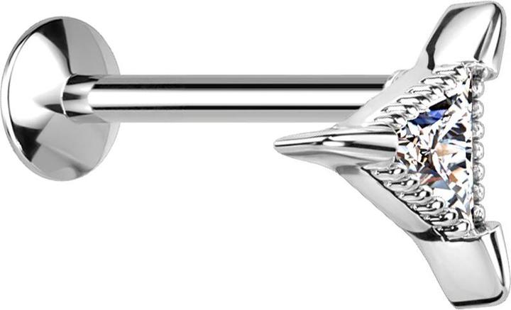 Immagine prodotto Star Piercing Labret UFO micro senza fili argento triangolo argento triangolo collo del piede argento (Acciaio chirurgico 316L, Ottone)