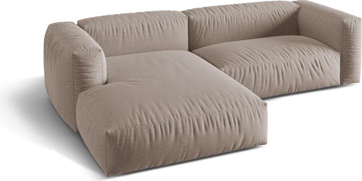 Actual product image Micadoni Modular Left Corner Sofa, "Martina", 2 Seats, 283x176x75 Made in Europe (Corner sofa, Modular sofa)