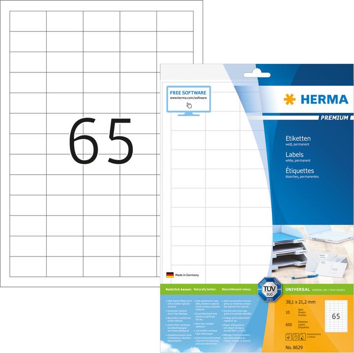 Produktbild HERMA Universal Etiketten A4