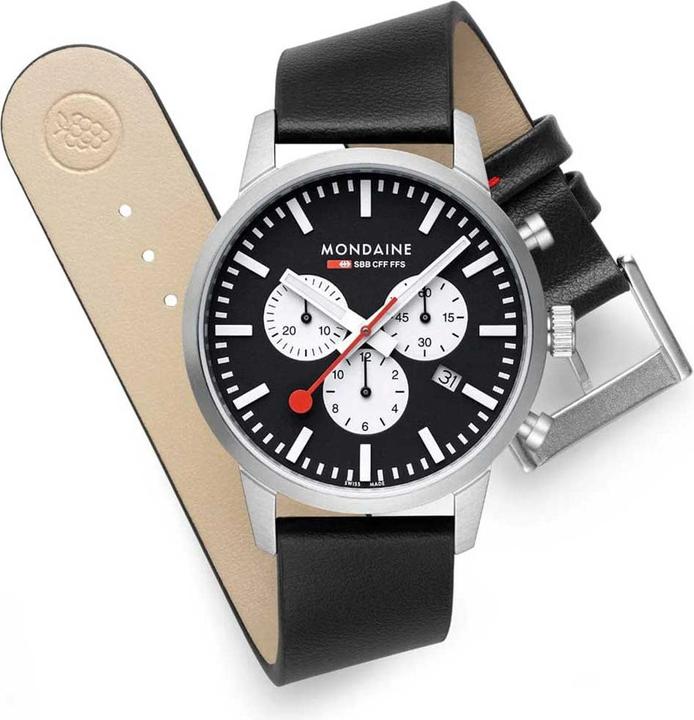 Actual product image Mondaine Neo Vegan (Chronograph, 41 mm)