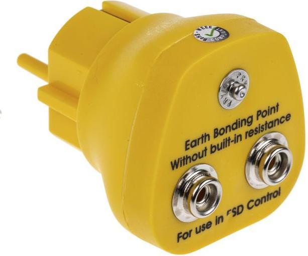 Actual product image Rs Pro Euro style earth bondingplug,2x10mm stud (Static protection)