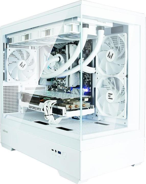 Image du produit Zalman GHE P30 V2 micro-ATX Boîtier en verre trempé Panoramic View - Blanc (mATX)