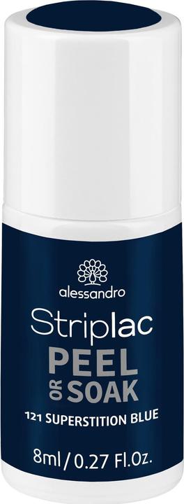 Actual product image Alessandro Striplac Peel or Soak Superstition Blue 8 ml (121 Superstition Blue, Peelable nail polish)