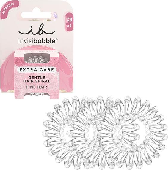 Actual product image Invisibobble Hair Tie Extra Care crystal clear 3 pcs. (Hair tie)