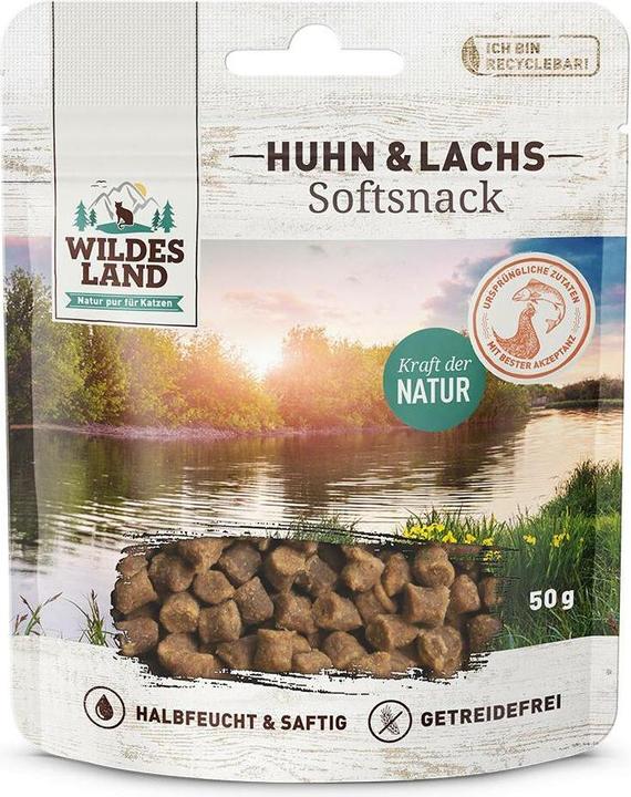 Wildes Land Soft snack chicken & salmon 50 g, snack type: treat (Adult, 1 pcs., 50 g)
