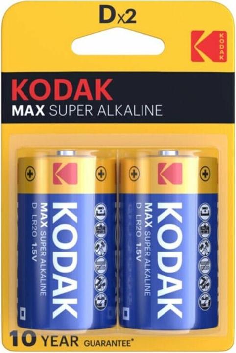 Produktbild Kodak Max Alkaline Batterie D Lr20 2 Einheit (2 Stk., D)