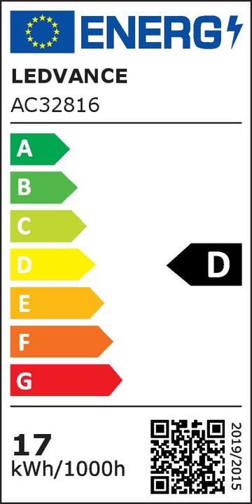 Energy Label Osram Led Retrofit Classic Globe125 (E27, 17 W, 2452 lm, 1 x, D)