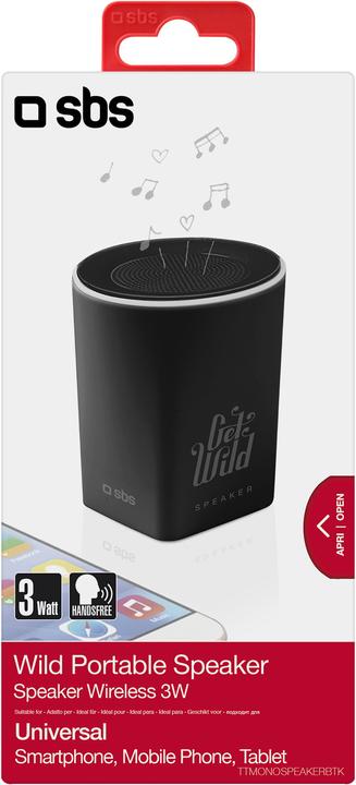 Produktbild SBS Wireless Lautsprecher für iPhone, Smartphone, Mobiltelefon und Tablet (5 h, Akkubetrieb)