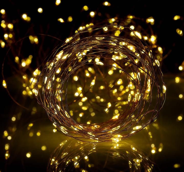 Image du produit Lunartec Guirlande lumineuse solaire en fil de cuivre (30 m)