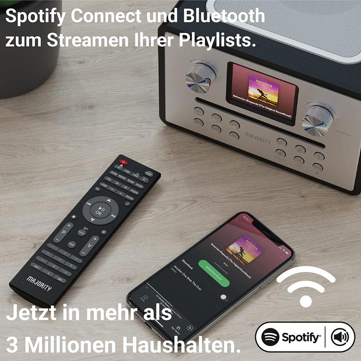 Image du produit Majority Radio FM & lecteur CD (FM, DAB+ DAB, Bluetooth, WiFi)