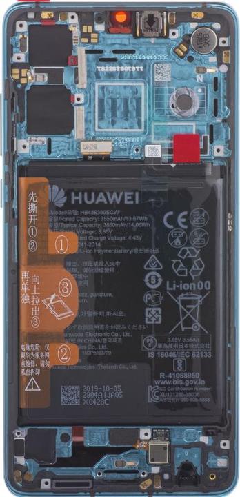 Image du produit Huawei LCD + Touch + Frame + Battery pour ELE-L29, ELE-L09 P30 - aurora blue - New Version (Écran, Huawei P30)