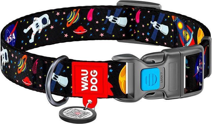 Actual product image Waudog NASA nylon dog collar with QRCodeGrS (S, Dog, Dog sport)