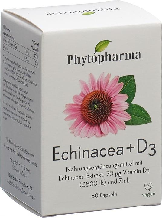 Phytopharma Echinacea + Vitamin D3 (60 Stück, Kapseln, 63 g)