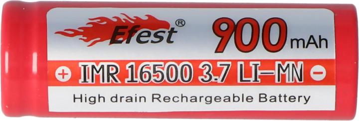 Actual product image Efest Akku IMR 16500 Pluspol flach (1 pcs., 16500, 900 mAh)